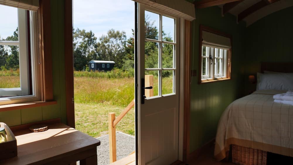 double doors to field