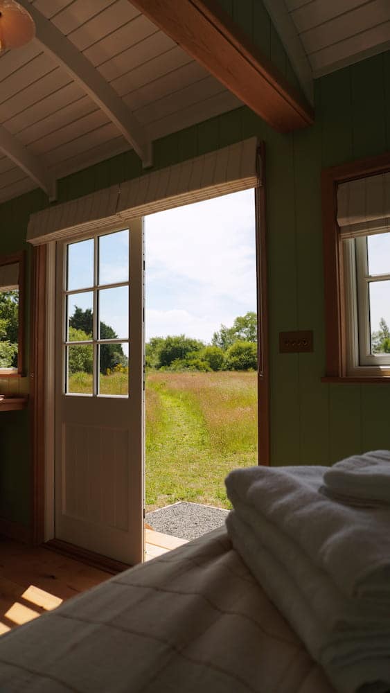 view from bed to outside